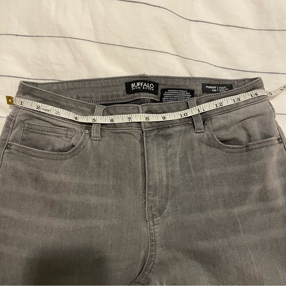 Buffalo David Bitton Pursuit Gray Skinny Super Soft Mid Rise Jeans size 29 - Picture 8 of 9
